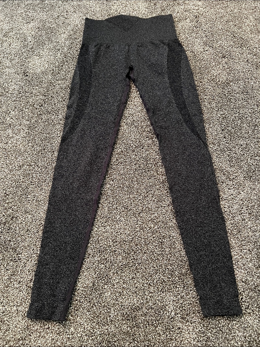 High-Waist Full-Length Heathered Workout Leggings
